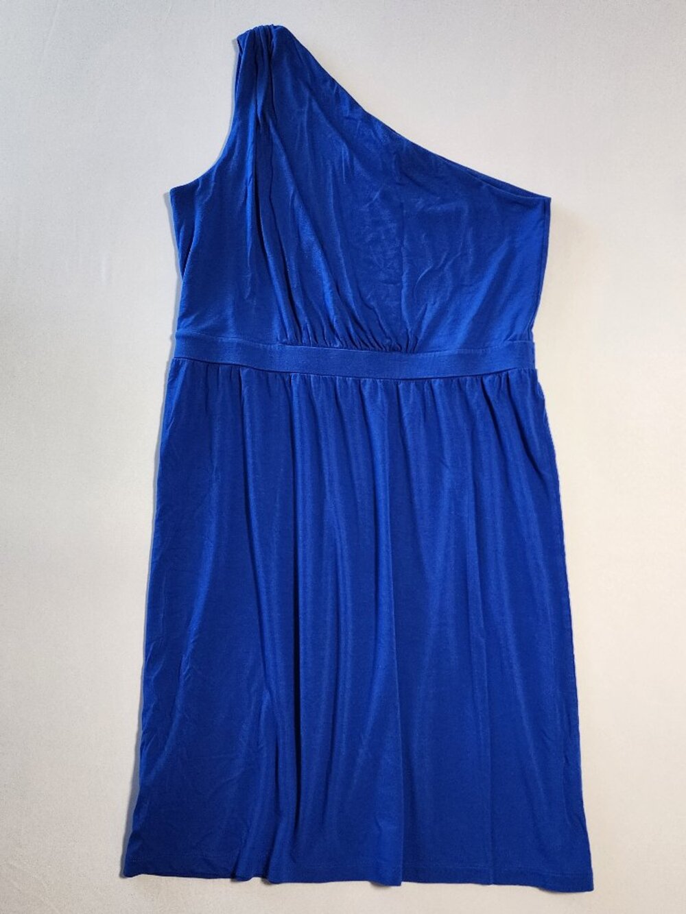 Tommy Bahama One Shoulder Midi Dress Size L Blue Casual Beach